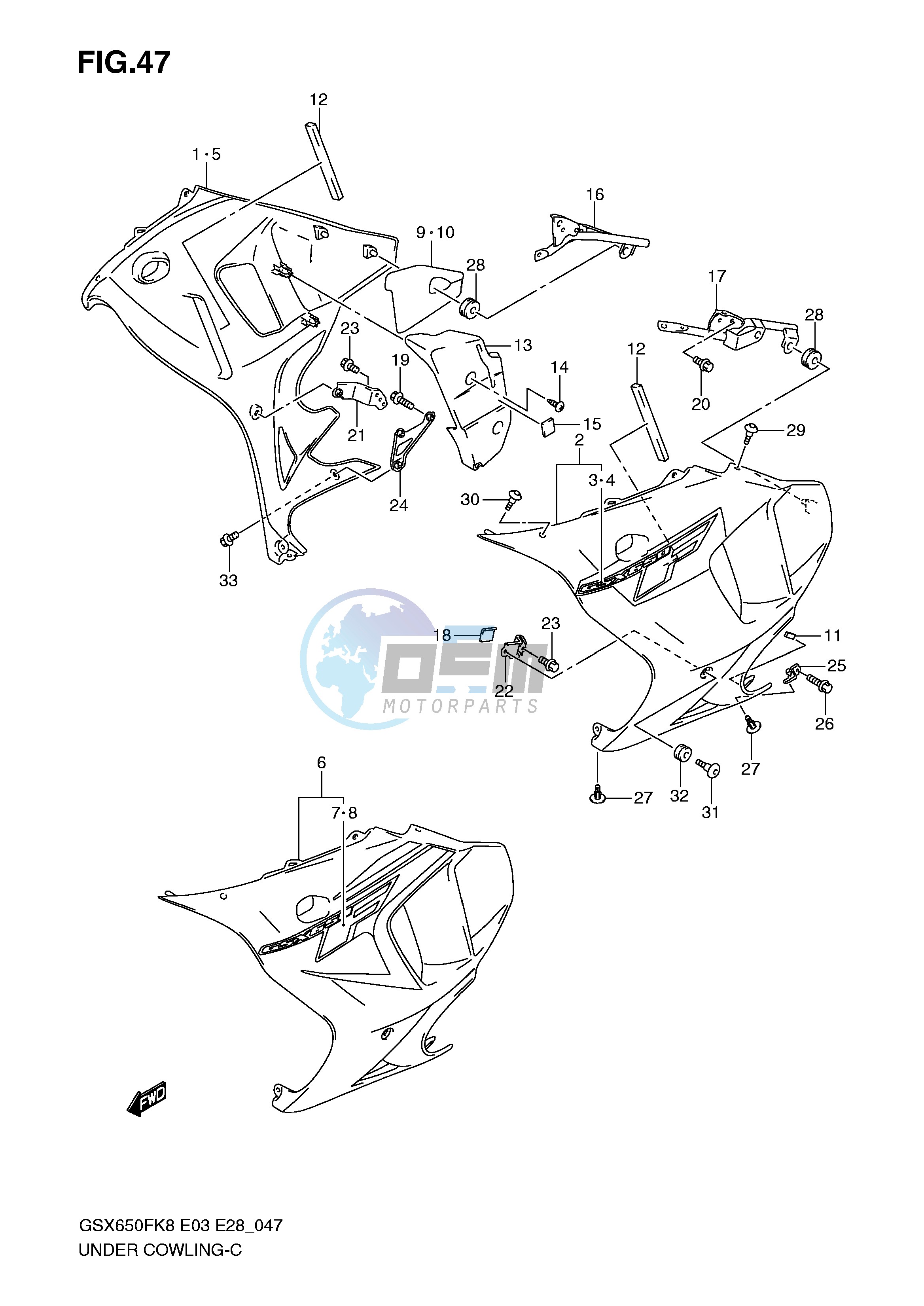 UNDER COWLING (MODEL K8)