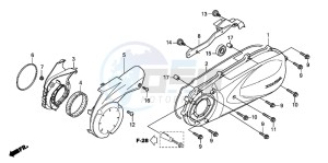 SH300 drawing LEFT CRANKCASE COVER