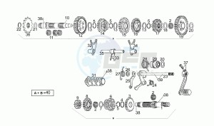 Pegaso 125 drawing Gear box