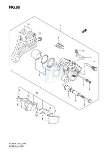 DL650 (E2) V-Strom drawing REAR CALIPER (DL650K7 K8 K9 L0 UEL0)