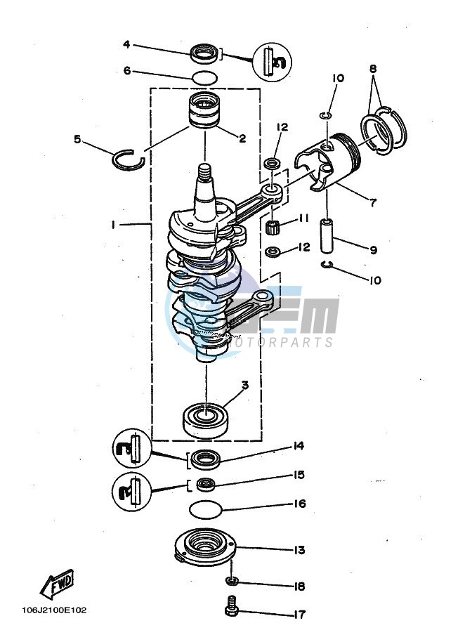 CRANKSHAFT--PISTON