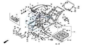 TRX350 FOURTRAX drawing FRAME BODY