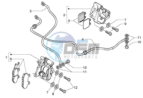 Brake calipers - Brake pipes