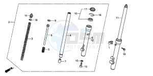 CRF70F drawing FRONT FORK