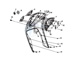 MIO 50I 25KMH (L8) NL EURO4 drawing FRONT COWL /  INDICATOR / BINNENB.