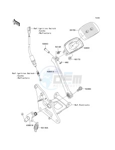 VN 900 B [VULCAN 900 CLASSIC] (6F-9F) B9F drawing BRAKE PEDAL_TORQUE LINK