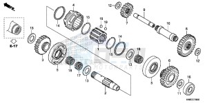 TRX680FAG Wave 110 - AFS110 UK - (E) drawing REVERSE GEAR