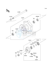 BN 125 A [ELIMINATOR 125] (A6F-A9F) A7F drawing FRONT WHEEL