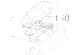 Primavera 150 4T 3V iGET (APAC) (AU, CN, EX, RI, TN) drawing Saddle/seats