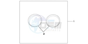 CBF600NA9 France - (F / ABS CMF) drawing METER RING