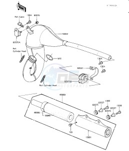 KX 125 B [KX125] (B1-B2) [KX125] drawing MUFFLER -- KX125-B2- -