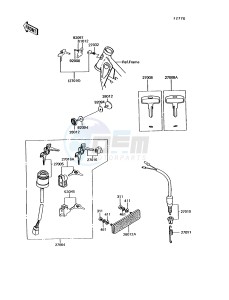 KE 100 B [KE100] (B11-B15) [KE100] drawing IGNITION SWITCH