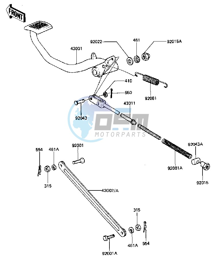 BRAKE PEDAL_TORQUE LINK -- 81-83 D2_D3_D4_D5- -