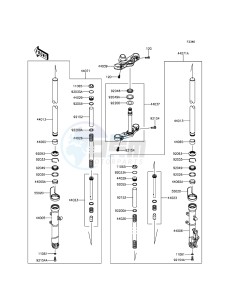 NINJA 250SL ABS BX250BGF XX (EU ME A(FRICA) drawing Front Fork