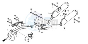 NX500 DOMINATOR drawing EXHAUST MUFFLER