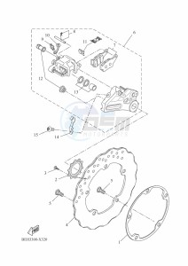 XTZ690D TENERE 700 WORLD RAID (BAG1) drawing REAR BRAKE CALIPER