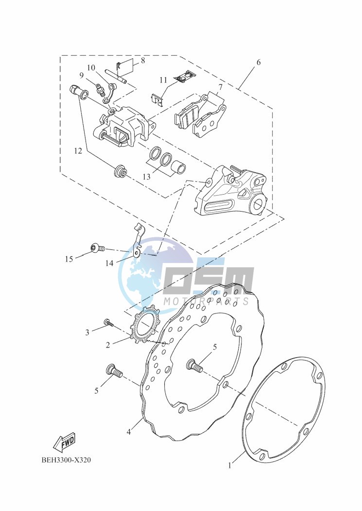 REAR BRAKE CALIPER