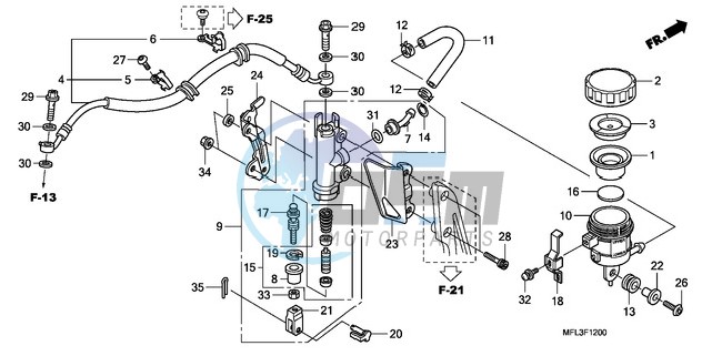 REAR BRAKE MASTER CYLINDER (CBR1000RR)