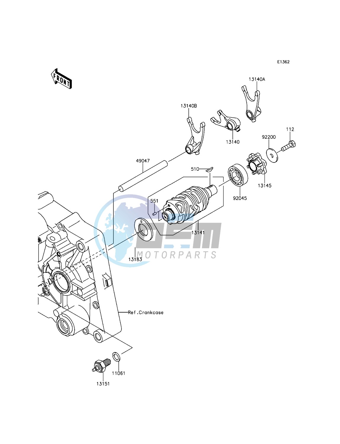 Gear Change Drum/Shift Fork(s)