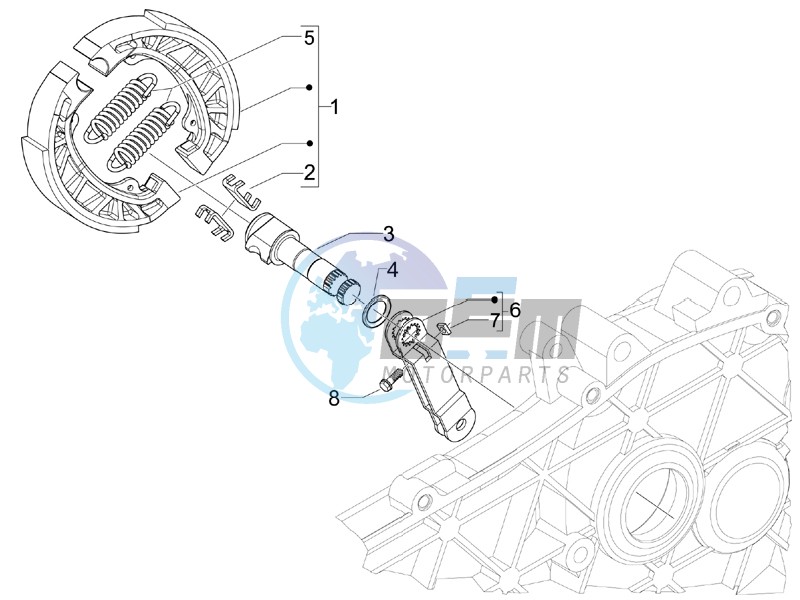 Rear brake - Brake jaw