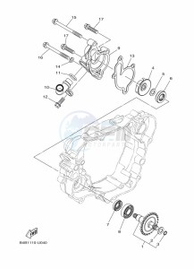 YZ85LW YZ80 (B0GL) drawing WATER PUMP