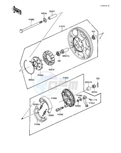 KZ 550 M [LTD SHAFT] (M1) [LTD SHAFT] drawing REAR WHEEL_HUB_BRAKE