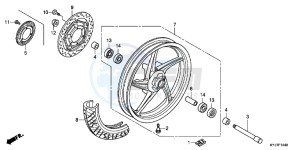 CBR250RAD CBR250R ABS 2E - (2E) drawing FRONT WHEEL