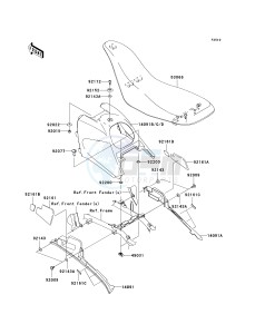 KSV 700 B [KFX700 V FORCE] (B1-B2) [KFX700 V FORCE] drawing SEAT