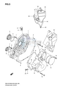 GSX-R750 (E3-E28) drawing CRANKCASE COVER