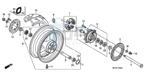 CBR600RR9 U / MME SPC 2U drawing REAR WHEEL