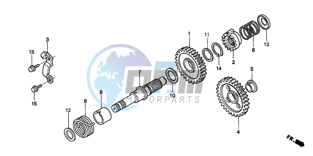 KICK STARTER SPINDLE