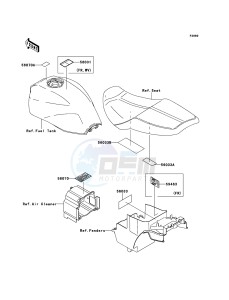 ZRX1200R ZR1200A6F FR GB XX (EU ME A(FRICA) drawing Labels