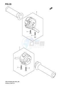 GSX-R750 (E3-E28) drawing HANDLE SWITCH