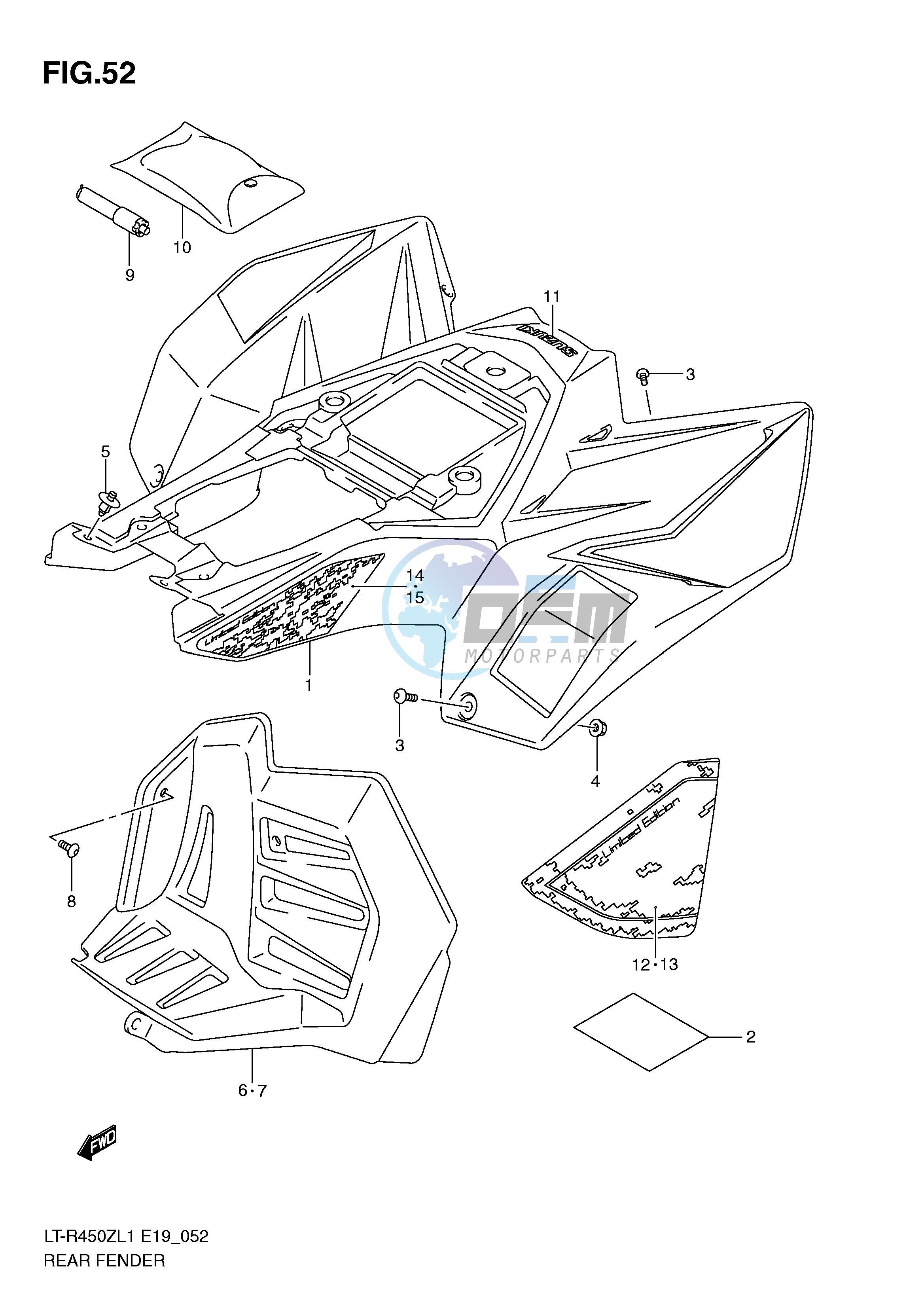 REAR FENDER (LT-R450ZL1 E19)