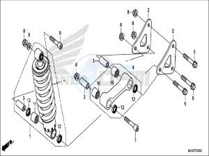 CBR500RAH CBR500R ED drawing REAR CUSHION