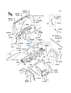 MULE_610_4X4 KAF400A9F EU drawing Frame Fittings(Front)