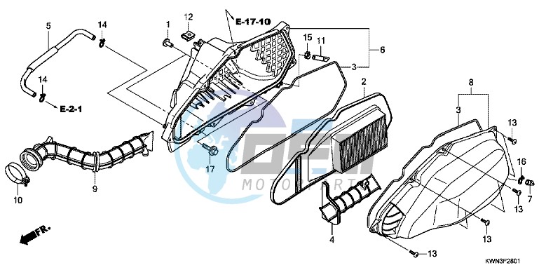 AIR CLEANER (WW125EX2C/EX2D/EX2E/D)