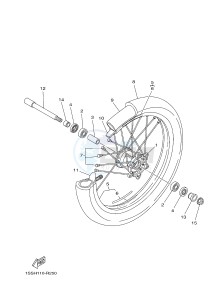 YZ250 (1SSH 1SSJ 1SSK 1SSL 1SSL) drawing FRONT WHEEL