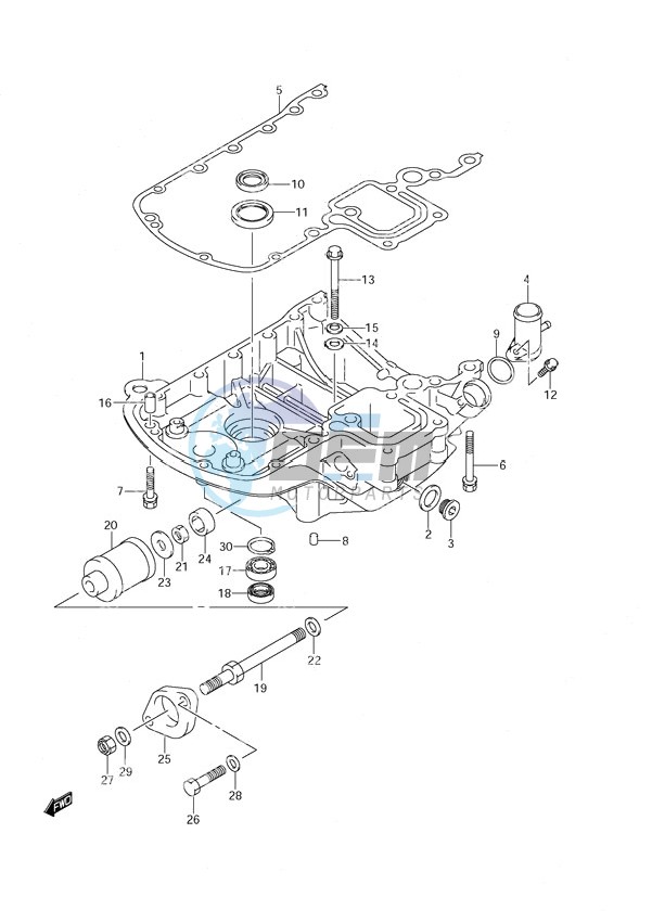 Engine Holder DF 140T (S/N 682148 & Older) DF 140Z (S/N 680233 & Older)