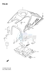 LT-Z400 (E33) drawing FUEL TANK COVER (LT-Z400ZL2 E33)