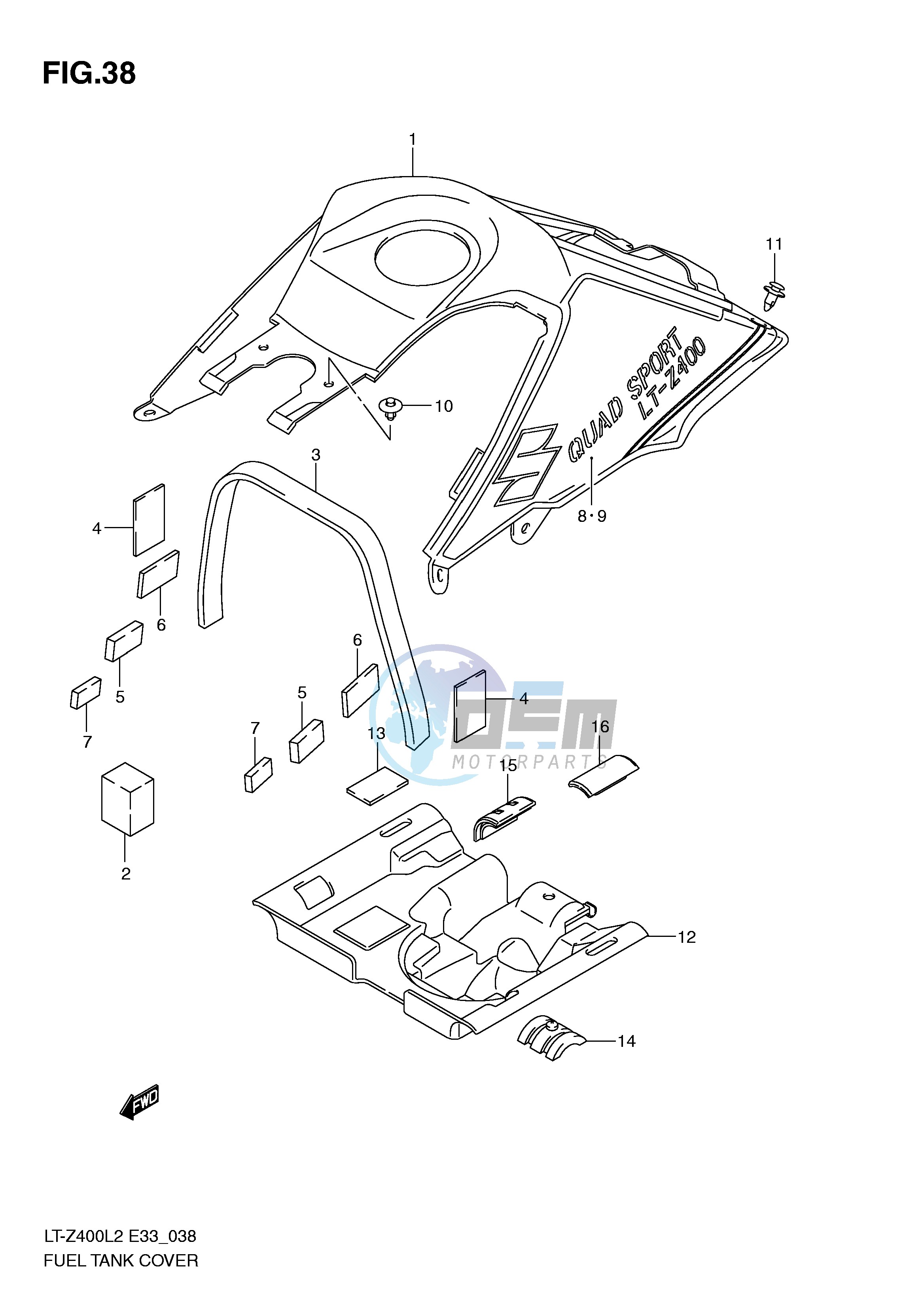 FUEL TANK COVER (LT-Z400ZL2 E33)