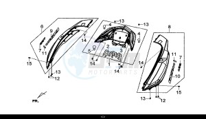 GTS 300I ABS (LN30W9-EU) (L7-M0) drawing BODY COVER / GTS 300I ABS (LN30W9-EU) (L7-M0)