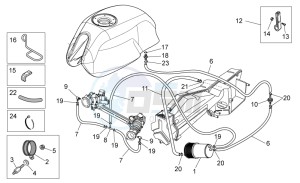 V7 Classic 750 drawing Fuel vapour recover system