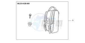 VT750CA9 KO / MK ST drawing LEATHER BACKREST BAG