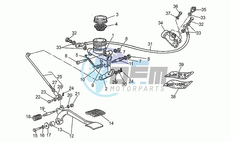 Rear master cylinder