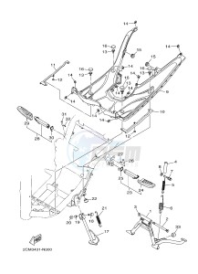 MW125A TRICITY 125 ABS (2CM2 2CMC) drawing STAND & FOOTREST