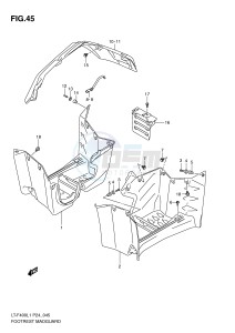 LT-F400 (P24) drawing FOOTREST MADGUARD