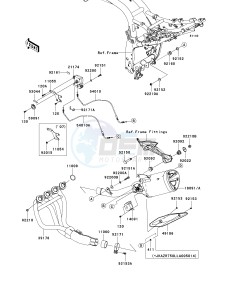 ZR 750 L [Z750 EU] (L7F-L8F) L8F drawing MUFFLER-- S- -