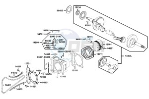 XCITING R500I drawing Cylinder  - Piston  - Crankshaft