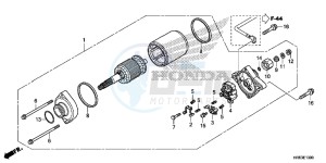 TRX500FA6G TRX500FA Australia - (U) drawing STARTER MOTOR